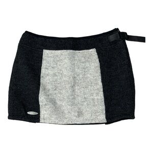 Everest Designs "cami” 100%‎ Wool Mini Skirt Gray size L Large Winter Boho Fun